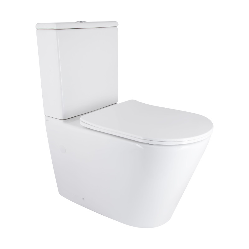 Qtap Унітаз підлоговий Vlasta Ultra Quiet безобідковий з сидінням Soft-close WHITE QT28228300W