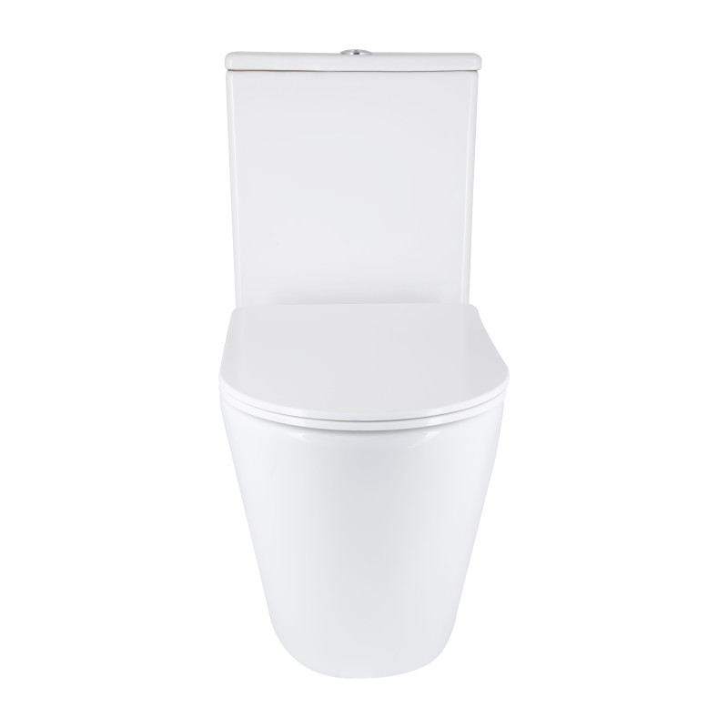 Qtap Унітаз підлоговий Vlasta Ultra Quiet безобідковий з сидінням Soft-close WHITE QT28228300W