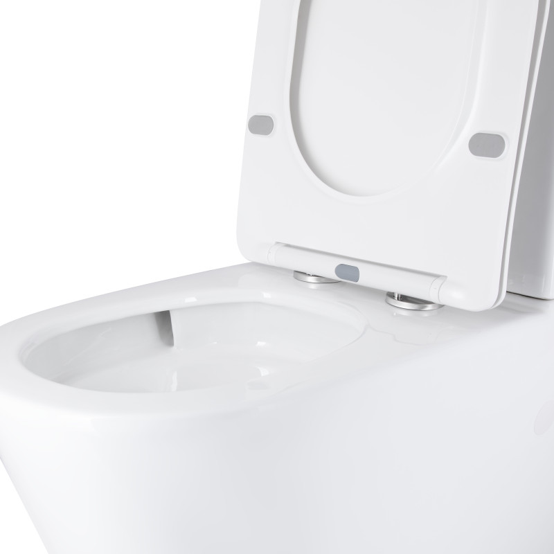 Qtap Унітаз підлоговий Vlasta Ultra Quiet безобідковий з сидінням Soft-close WHITE QT28228300W