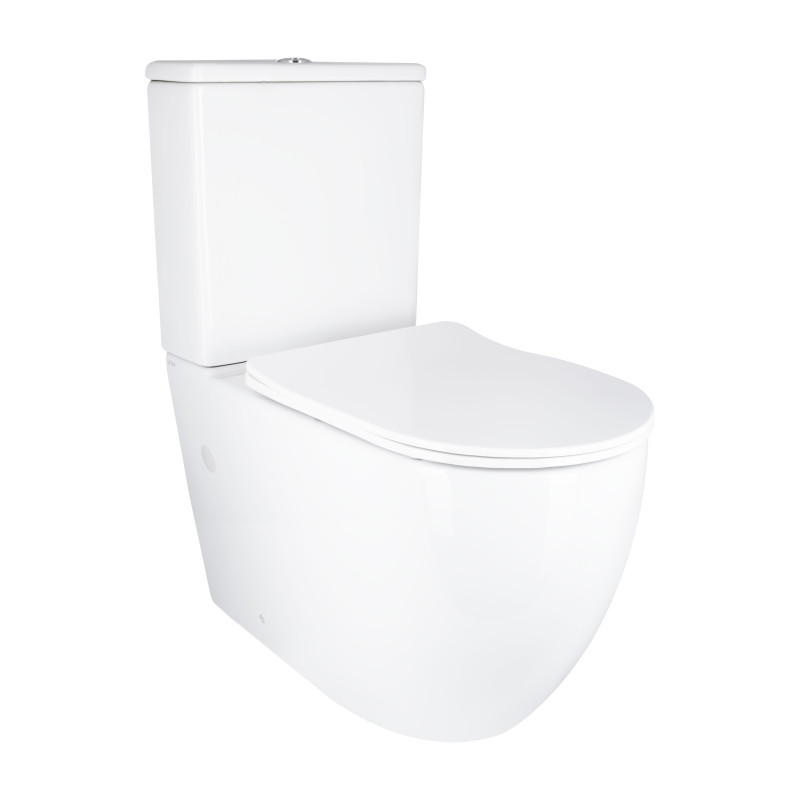 Qtap Унітаз підлоговий Grand Ultra Quiet безобідковий з сидінням Soft-close WHITE QT26228301W