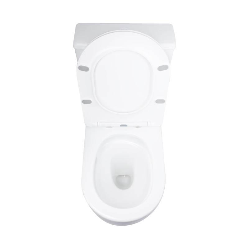 Qtap Унітаз підлоговий Grand Ultra Quiet безобідковий з сидінням Soft-close WHITE QT26228301W