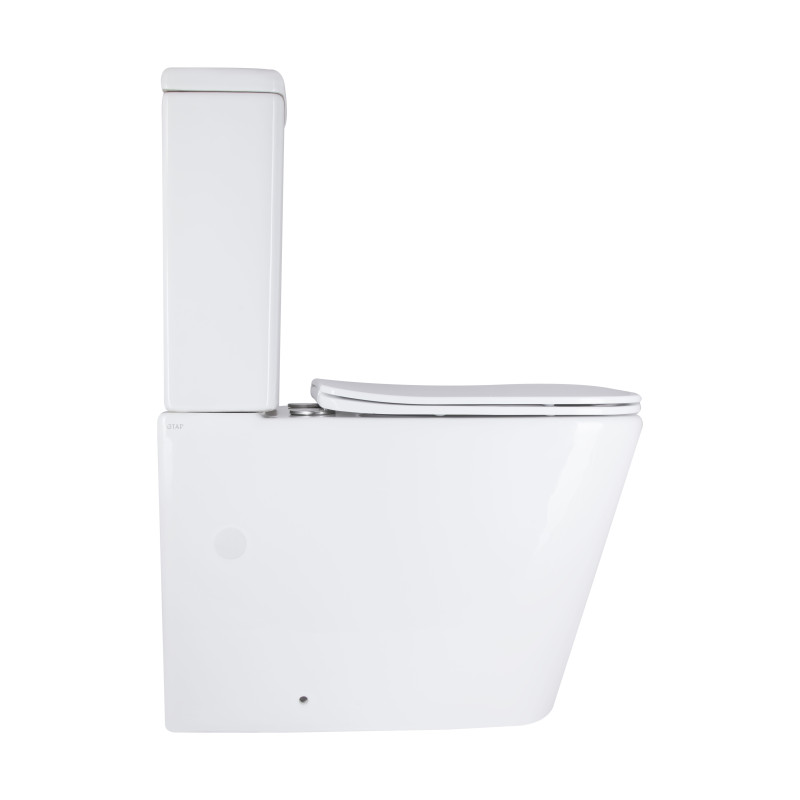 Qtap Унітаз підлоговий Stenava Rimless безобідковий з сидінням Soft-close WHITE QT27228303W