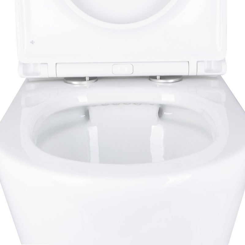 Qtap Унітаз підлоговий Dove Rimless безобідковий з сидінням Soft-close WHITE QT06228380BW