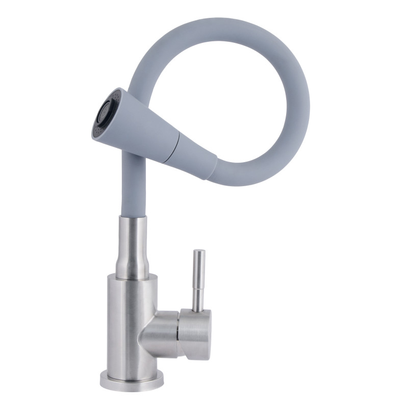 Lidz Змішувач для кухні Aria 015F31 з гнучким виливом (k35) LDARI015F31GNK31871 Grey / Nickel