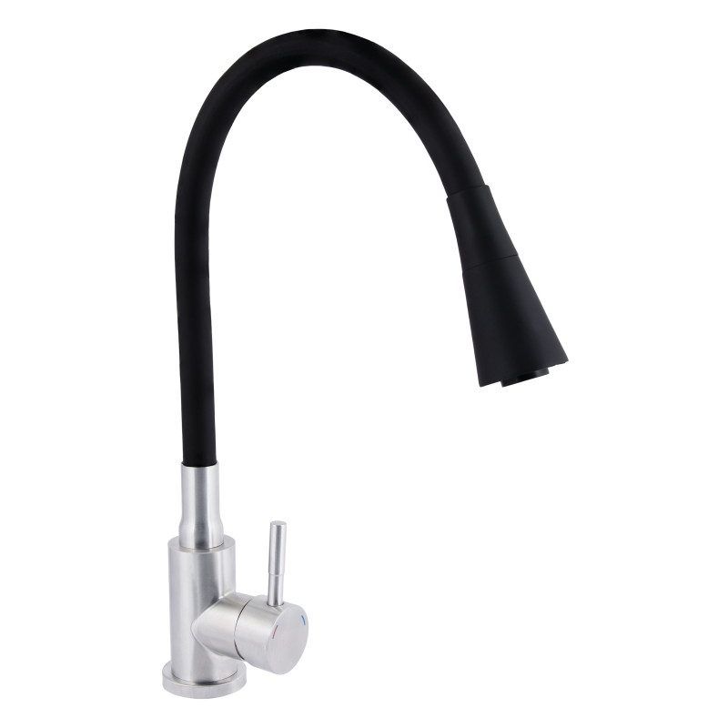 Lidz Змішувач для кухні Aria 015F31 з гнучким виливом (k35) LDARI015F31BNK31872 Black / Nickel