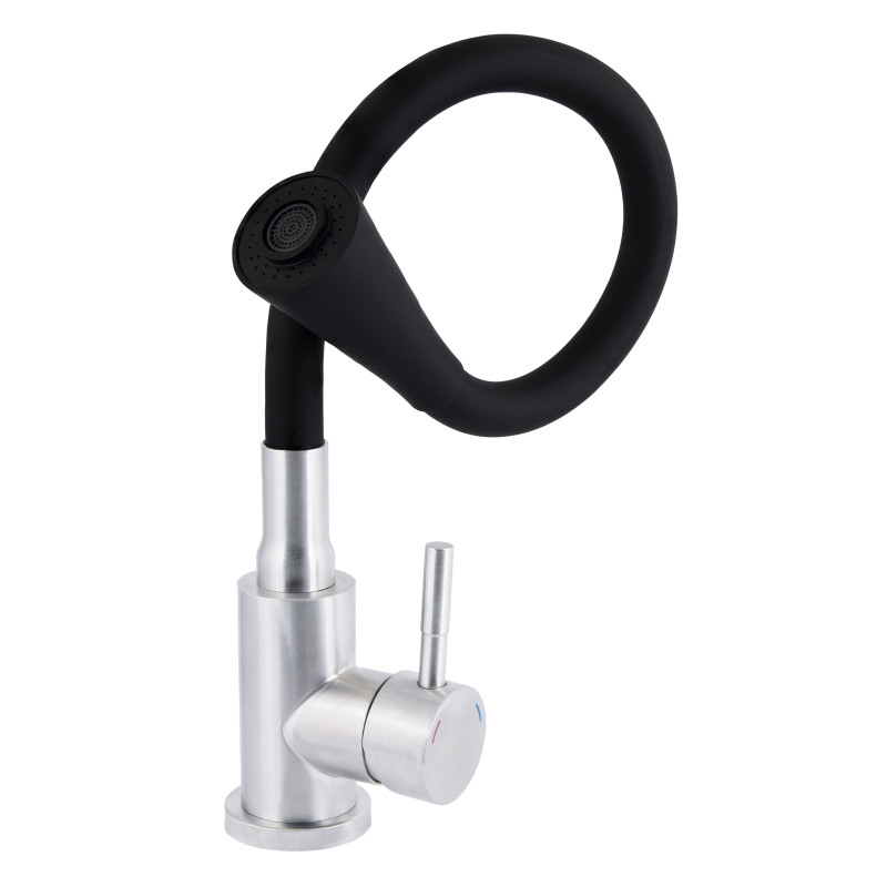Lidz Змішувач для кухні Aria 015F31 з гнучким виливом (k35) LDARI015F31BNK31872 Black / Nickel