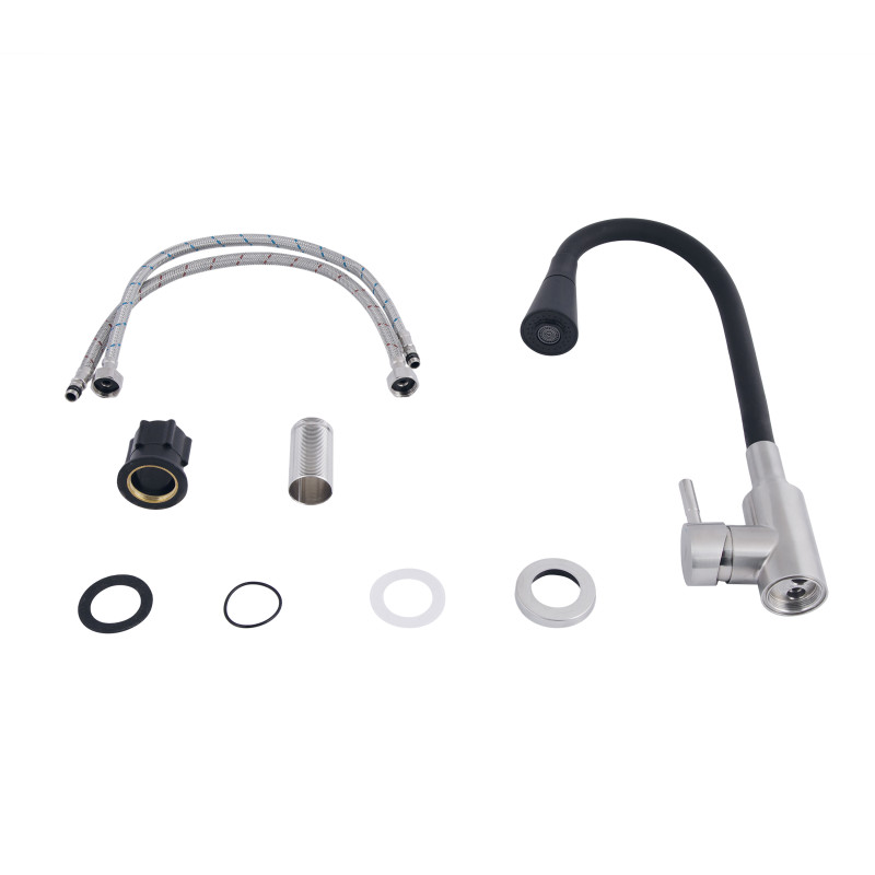 Lidz Змішувач для кухні Aria 015F31 з гнучким виливом (k35) LDARI015F31BNK31872 Black / Nickel