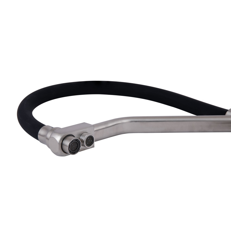 Lidz Змішувач для кухні Aria 020F3 з гнучким виливом з підключенням для питної води (k35) LDARI020F3BNK37647 Black / Nickel