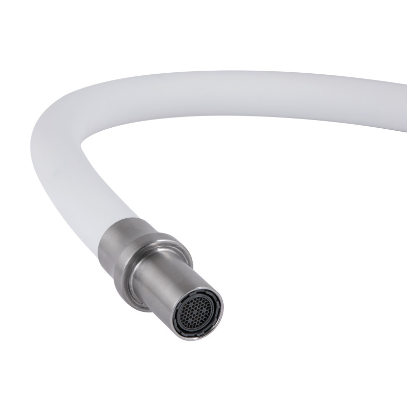 Lidz Змішувач для кухні Aria 020F3 з гнучким виливом з підключенням для питної води (k35) LDARI020F3WNK39480 White / Nickel