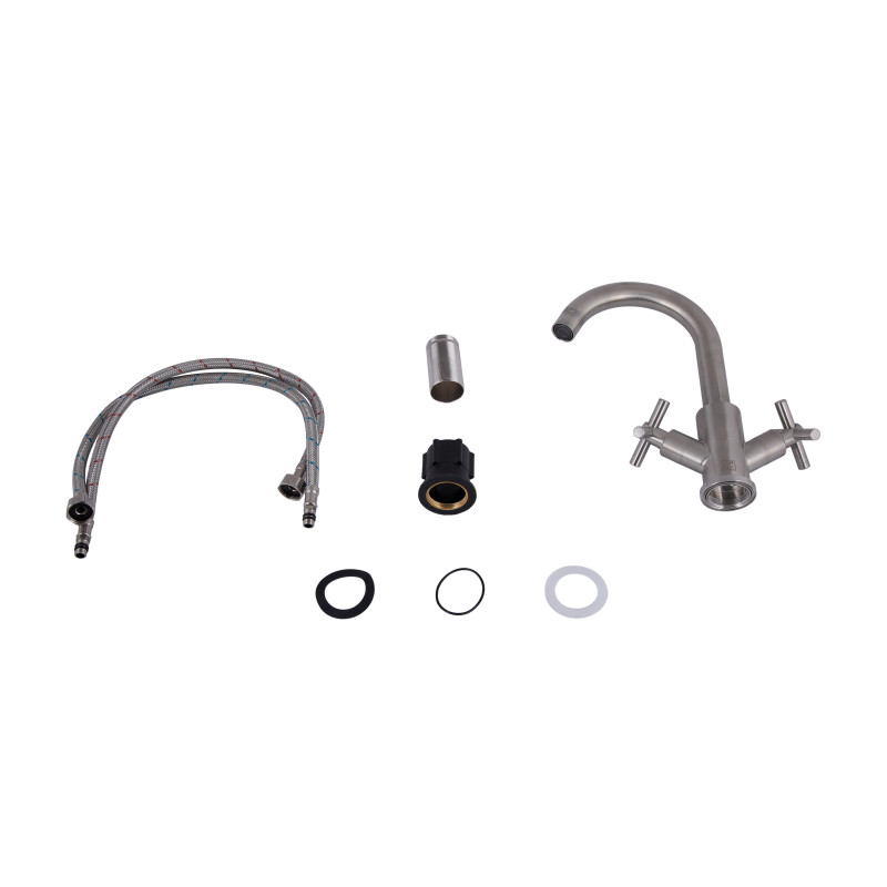 Lidz Змішувач для кухні Wind 161F двохвентильний LDWIN161FNKS46098 Nickel