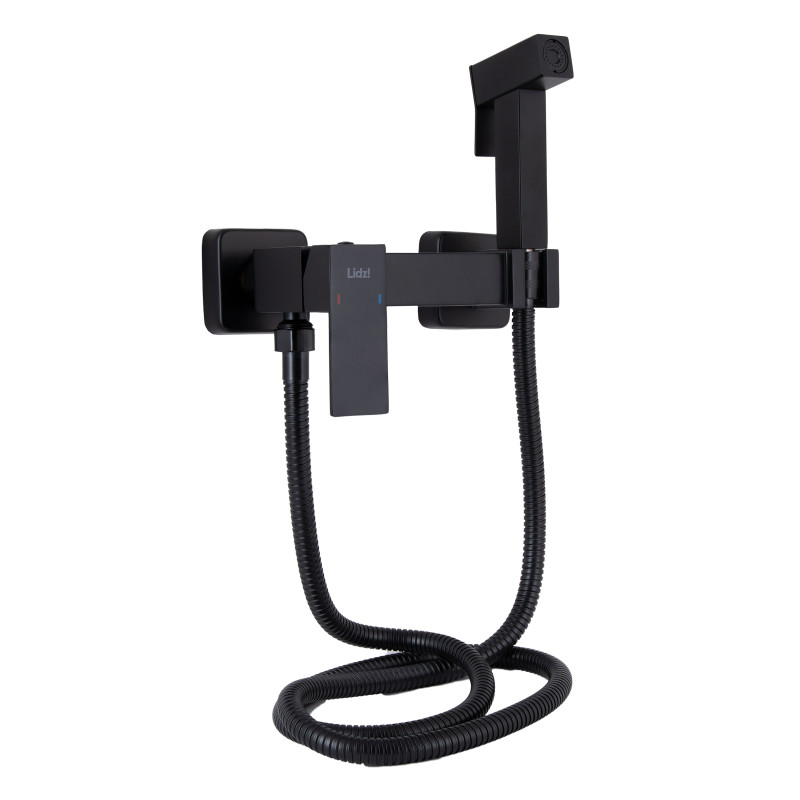 Lidz Набір для гігієнічного душу Kubis 110 Black LDKUB110BLA46104 прямокутний