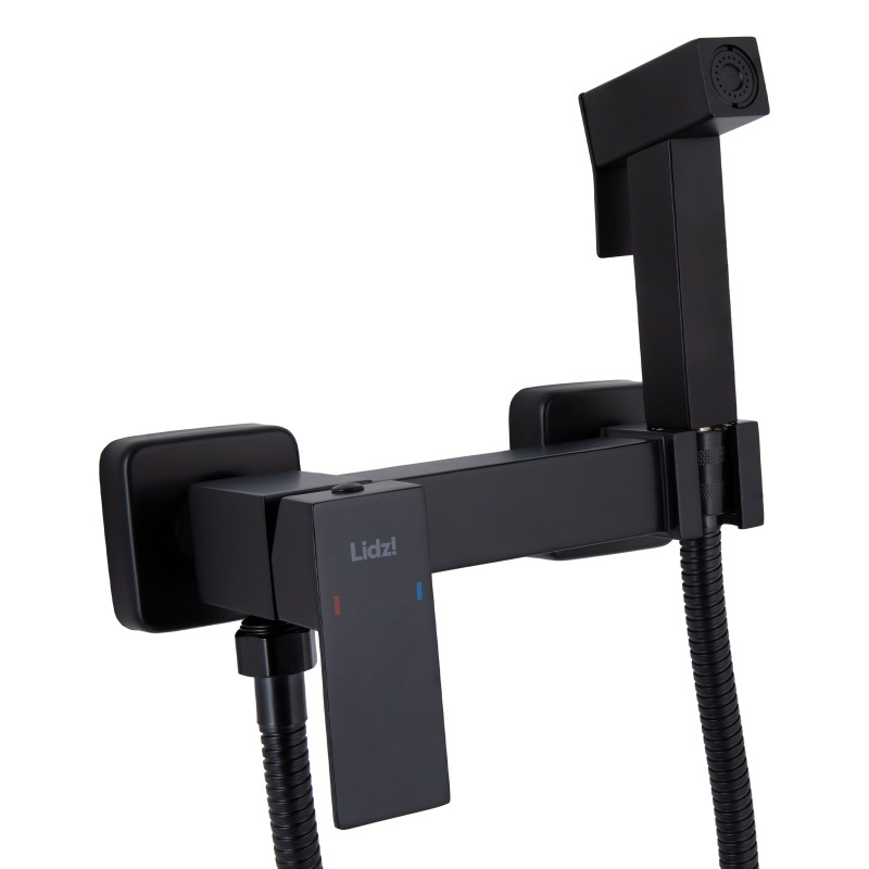 Lidz Набір для гігієнічного душу Kubis 110 Black LDKUB110BLA46104 прямокутний