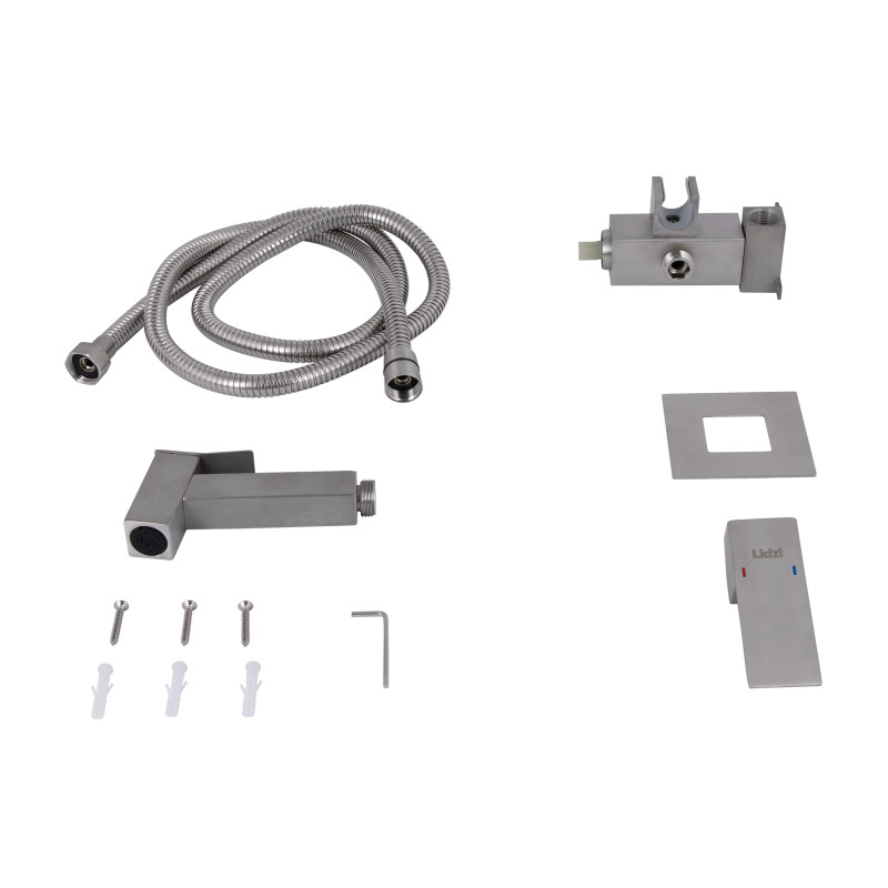 Lidz Набір для гігієнічного душу Kubis 111 Nickel LDKUB111NKS46106 прямокутний