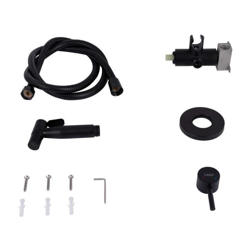 Lidz Набір для гігієнічного душу Aria 111 Black LDARI111BLA46107 округлий