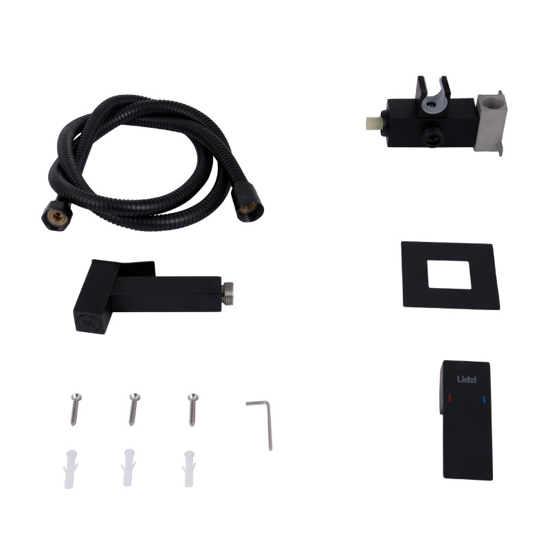 Lidz Набір для гігієнічного душу Kubis 111 Black LDKUB111BLA46108 прямокутний