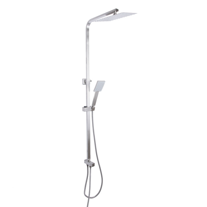 Lidz Душова стійка універсальна Kubis 1120 на два споживача LDKUB1120NKS46111 Nickel