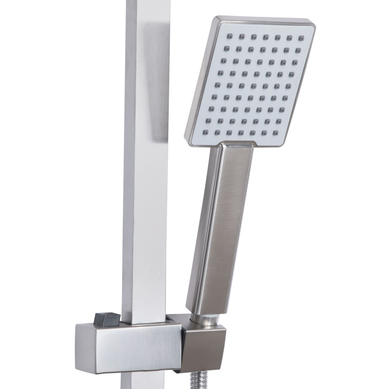 Lidz Душова стійка універсальна Kubis 1120 на два споживача LDKUB1120NKS46111 Nickel