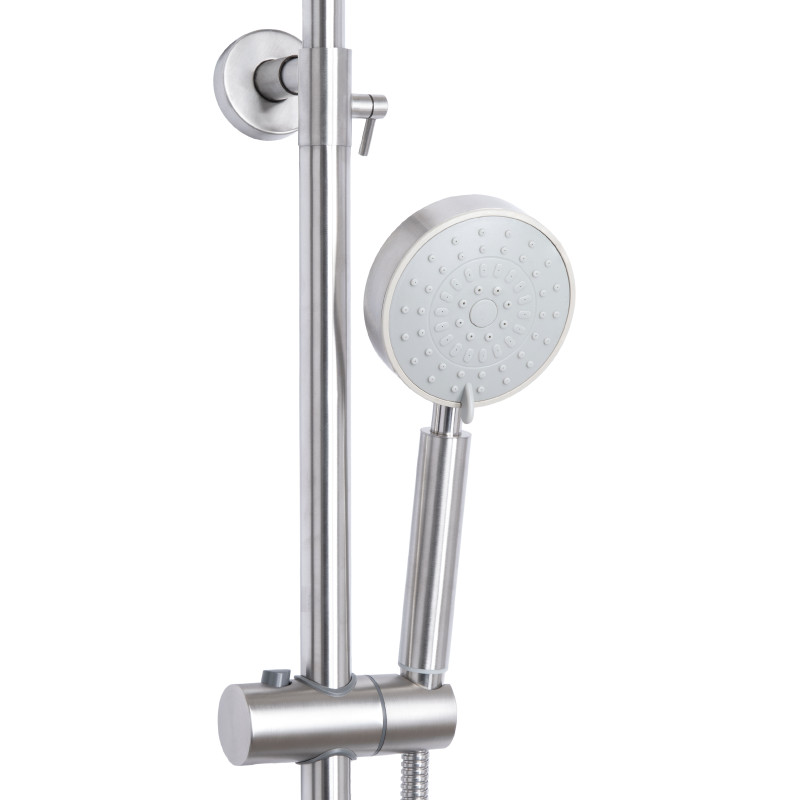 Lidz Душова стійка універсальна Aria 1120 на два споживача LDARI1120NKS46112 Nickel