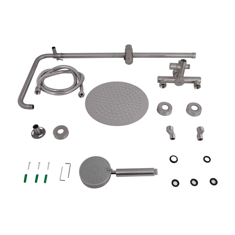 Lidz Душова система для душу Aria 1020 на два споживача (k35) LDARI1020NKS46114 Nickel