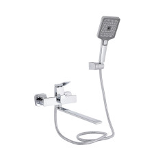 Qtap Змішувач для ванни Presto з довгим поворотним виливом (з душовим гарнітуром) QTPRE2601CRM45573 Chrome