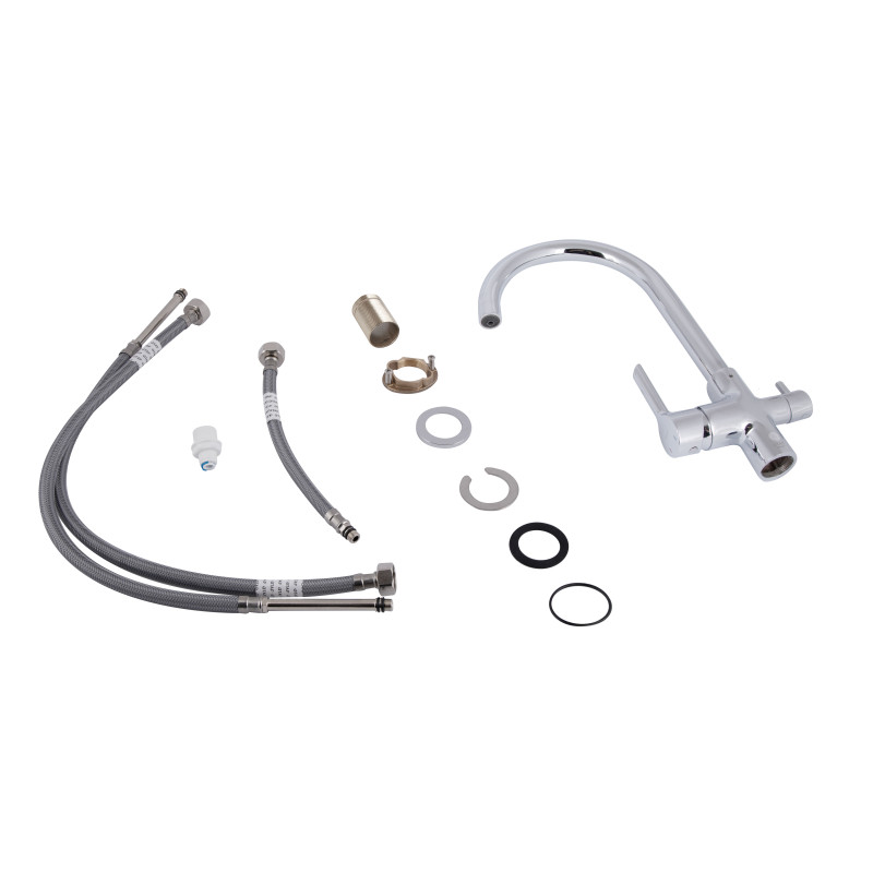 Qtap Змішувач для кухні Grand з підключенням для питної води QTGRA362CRM45667 Chrome