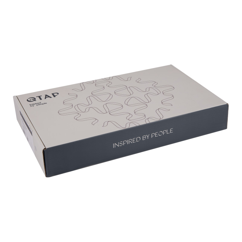 Qtap Змішувач для кухні Grand з підключенням для питної води QTGRA362CRW45668 Chrome/White