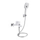 Qtap Змішувач для ванни Gemini (з душовим гарнітуром) QTGEM259CRW45683 Chrome/White