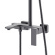 Qtap Душова система універсальна Gemini на три споживача (з виливом) QTGEM111GMB45688 Gunmetal Black PVD