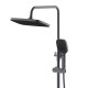 Qtap Душова система універсальна Gemini на три споживача (з виливом) QTGEM111GMB45688 Gunmetal Black PVD