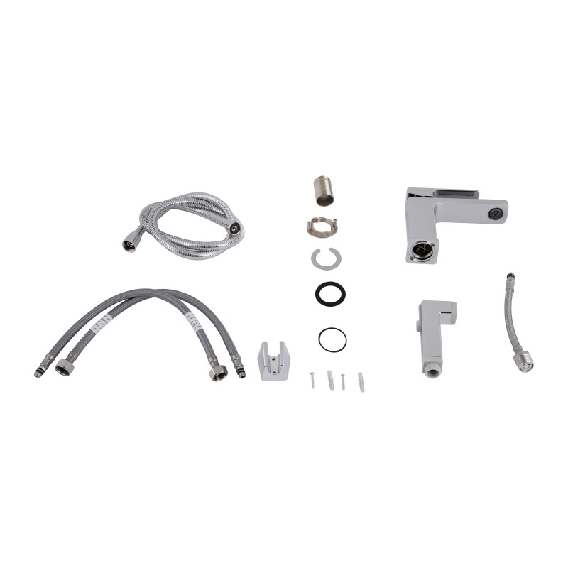 Qtap Змішувач для раковини Gemini (з гігієнічним душем) QTGEM272CRM45689 Chrome