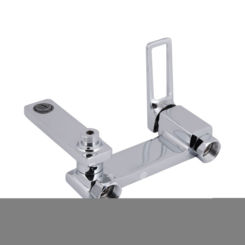 Qtap Змішувач для ванни Gemini Loopi з поворотним виливом (з душовим гарнітуром) QTGEM260CRM45701 Chrome