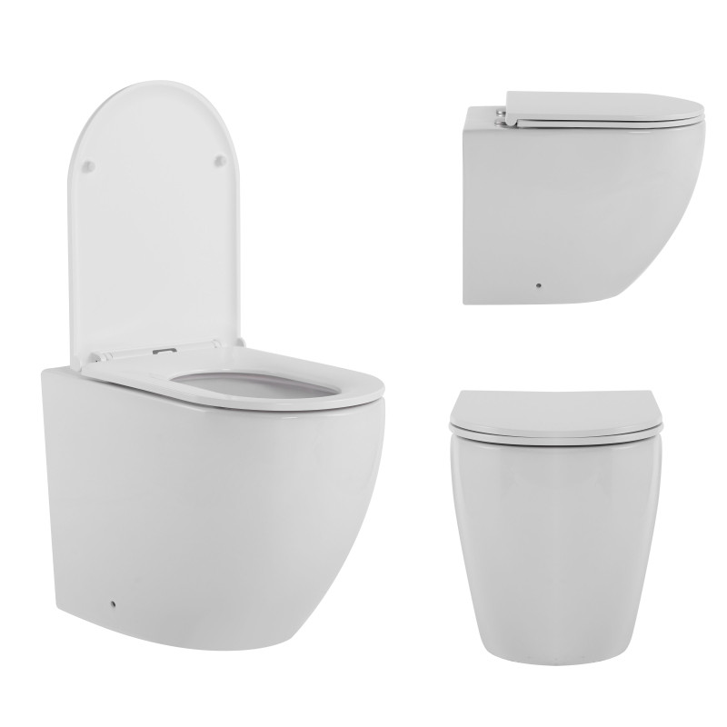 Qtap Унітаз підлоговий Robin безбачковий Ultra Quiet безобідковий безобідковий з сидінням Soft-close WHITE QT13223381AW
