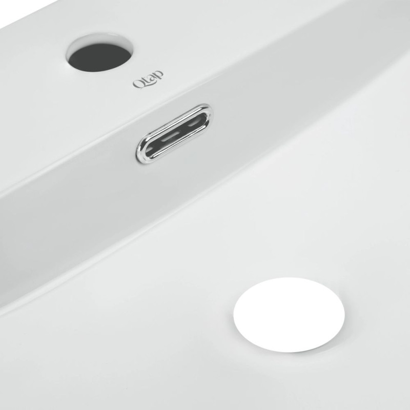 Qtap Комплект Nando LT: Раковина підвісна прамокутна 600х440х130 мм White + Донний клапан PU02O