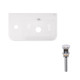 Qtap Комплект Tern: Раковина підвісна прамокутна ліва 450х260х155 мм White + Донний клапан PU02O