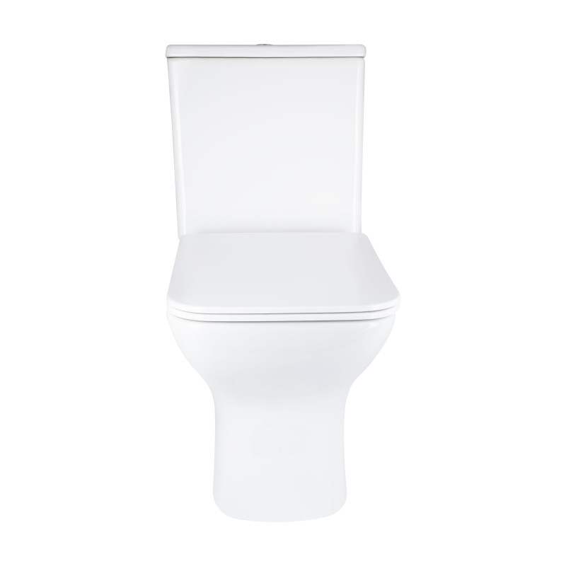 Qtap Унітаз підлоговий Aries Rimless безобідковий з сидінням Soft-close WHITE QT03228302W