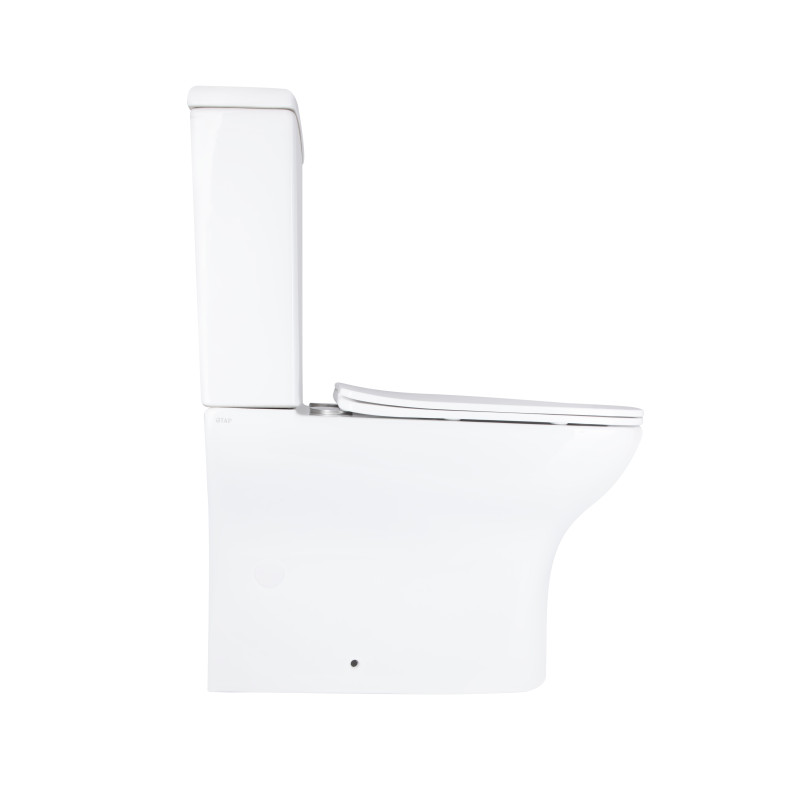 Qtap Унітаз підлоговий Aries Rimless безобідковий з сидінням Soft-close WHITE QT03228302W