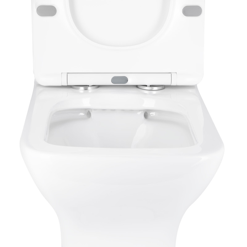 Qtap Унітаз підлоговий Aries Rimless безобідковий з сидінням Soft-close WHITE QT03228302W