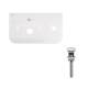 Qtap Комплект Tern: Раковина підвісна прамокутна права 450х260х155 мм White + Донний клапан PU02O