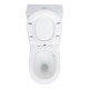 Qtap Унітаз-моноблок підлоговий Kolibri Ultra Quiet безобідковий з сидінням Soft-close WHITE QT10226380W