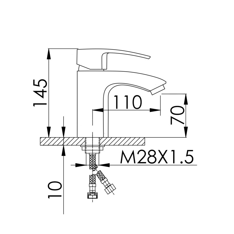 Qtap Змішувач для раковини Swan Eco QTSWA270CRM45532 Chrome