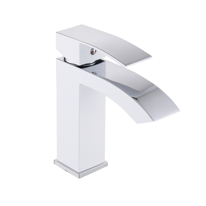 Qtap Змішувач для раковини Swan Cascada QTSWA270CRW45568 Chrome/White
