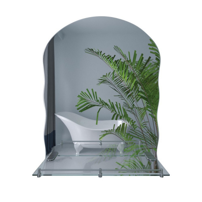 Lidz Дзеркало Anny 140.07.02 (1) 600х850х106 настінне з поличкою прямокутне з дугоподібним верхом та фігурними боками LD78AN6085