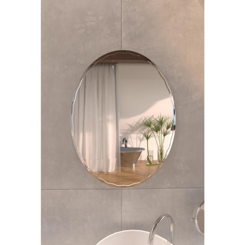 Lidz Дзеркало Latwa 140.07.11 425х575 настінне овальне з декором LD78LA4257