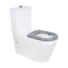 Qtap Унітаз підлоговий Freedom інклюзивний Rimless безобідковий з сидінням Soft-close WHITE QT22226098W