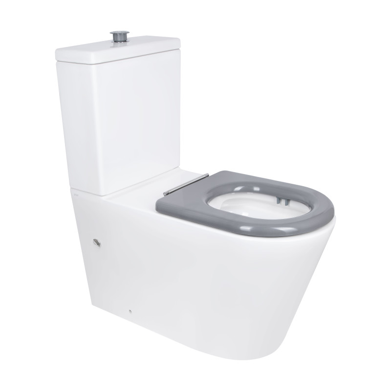 Qtap Унітаз підлоговий Freedom інклюзивний Rimless безобідковий з сидінням Soft-close WHITE QT22226098W