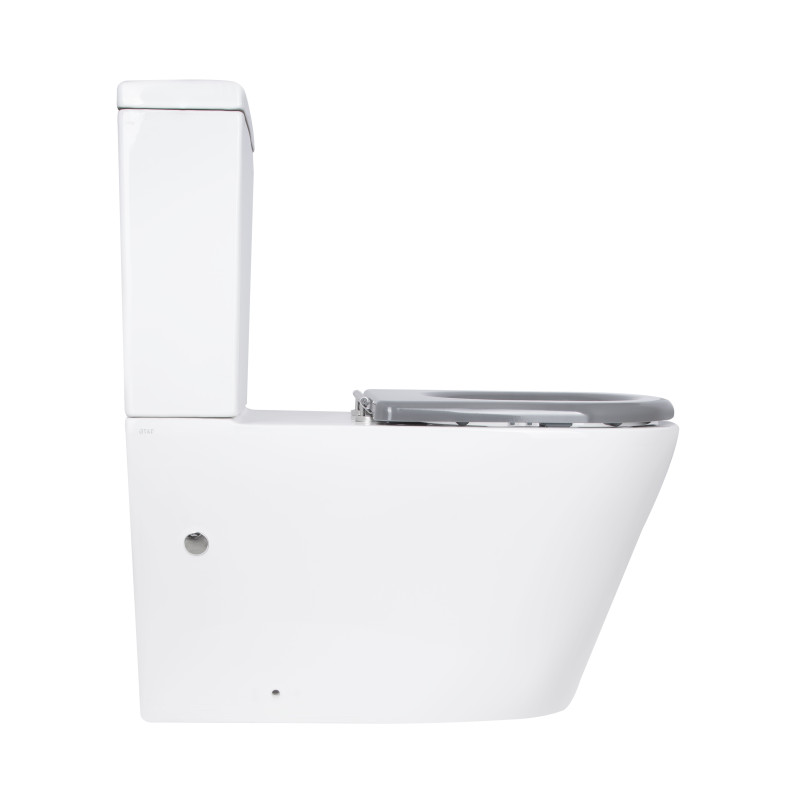 Qtap Унітаз підлоговий Freedom інклюзивний Rimless безобідковий з сидінням Soft-close WHITE QT22226098W