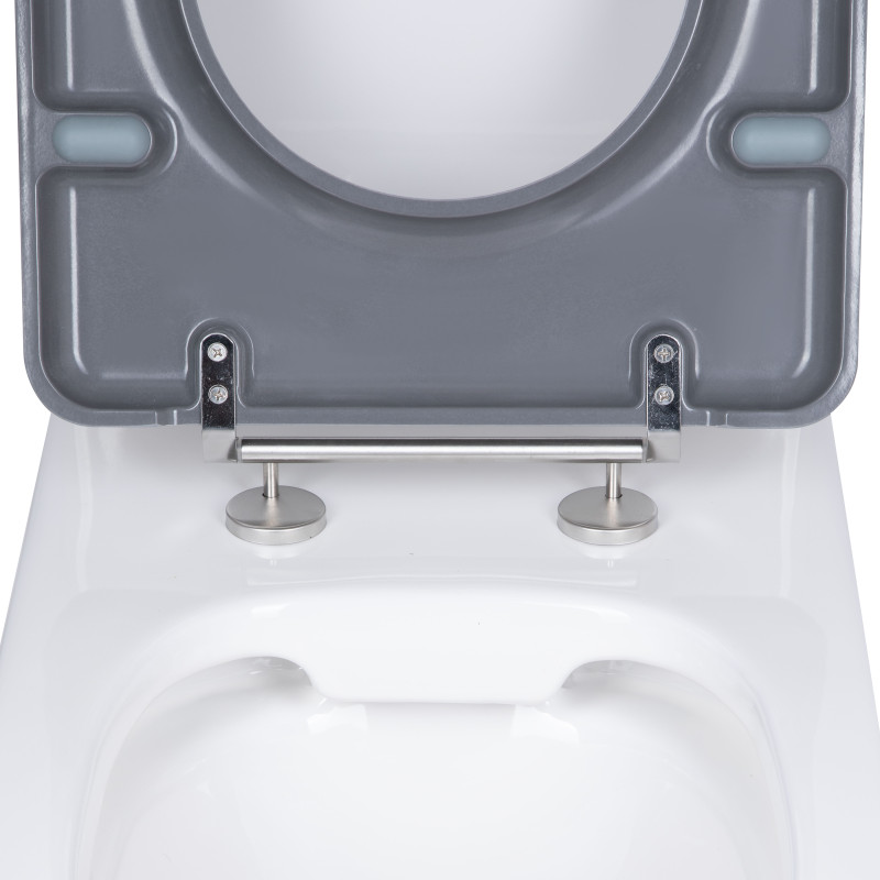 Qtap Унітаз підлоговий Freedom інклюзивний Rimless безобідковий з сидінням Soft-close WHITE QT22226098W