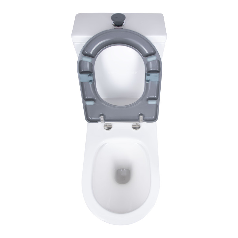 Qtap Унітаз підлоговий Freedom інклюзивний Rimless безобідковий з сидінням Soft-close WHITE QT22226098W