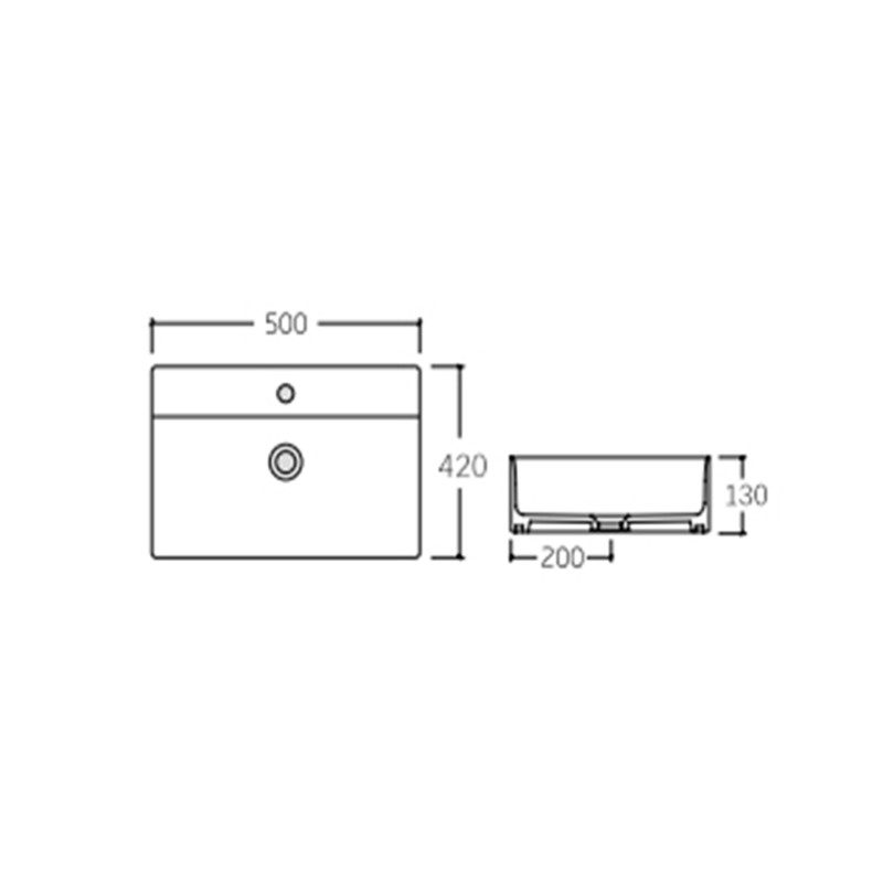 Qtap Раковина Nando LT 500х420х130 Matt black QT12112173SMBMBN