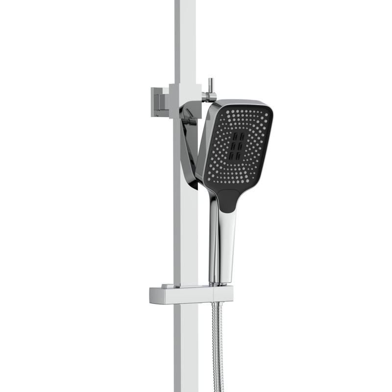 Qtap Душова система універсальна Swan Cascada термостатична на три споживача (з виливом) QTSWA112CRM45902 Chrome